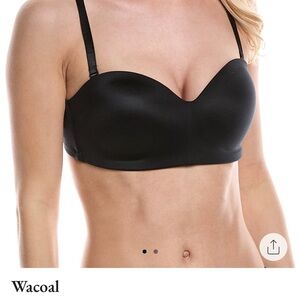 Wacoal Staying Power wire free Black Strapless Bra 36DDD NWT
